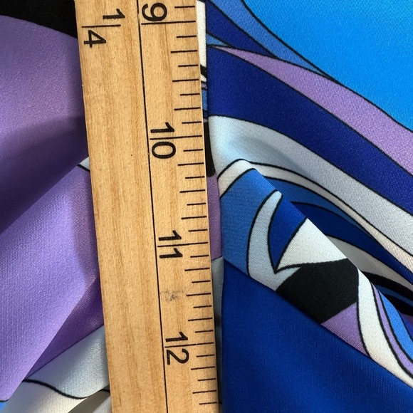 L'Agence Women's Size 8 Blue Swirl Dress Pants Office Work Casual Trousers - Picture 5 of 10